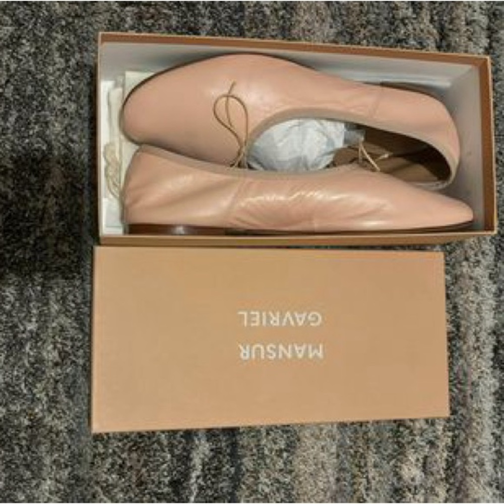 Mansur Gavriel Pink Leather Flats - Size 41 (US 10)